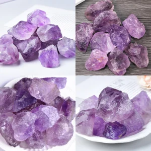 Natural Light Amethyst Crystal Minerals Landscape Rock Specimen Mineral Decorative Bulk Irregular Shape Raw Stone Home Decor