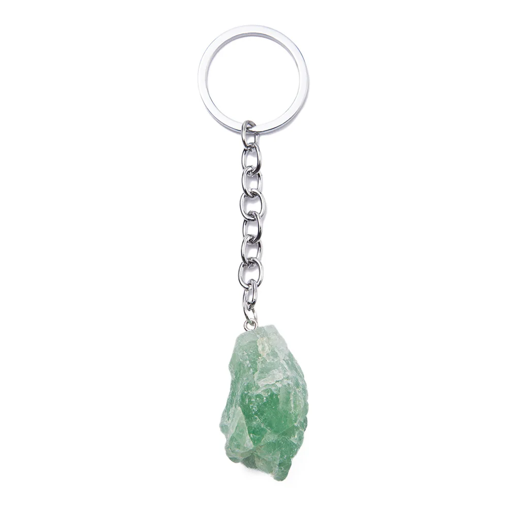 1-2cm Natural Raw Ore Keychain Gem Quartz Fluorite Citrine Amethyst Irregular Stone Pendants Charms Jewelry Making Accessorie - Image 14