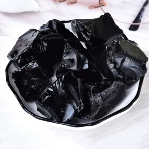 Natural Black Obsidian Raw Stone for Protection Healing Energy Fish Tank Decor and Bulk Home Decoration Ornament