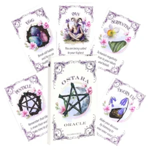 Ostara Oracle Deck 20 Pcs Oracle Cards, Inspirational Altar Deck 12*7cm To Recieve Divine Messages