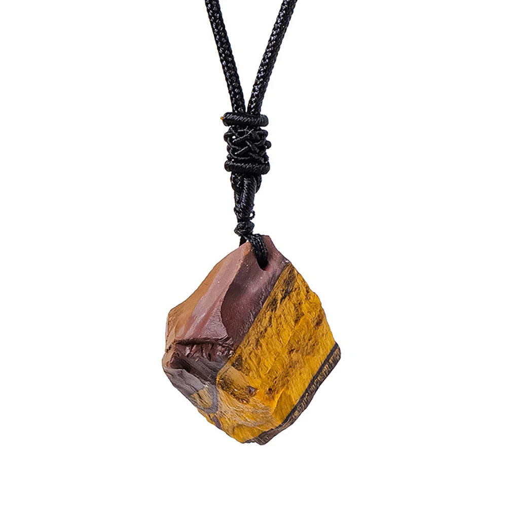 Natural Crystal Pendant Necklace for Protection Reiki Healing Quartz Stone Amulet with Rope Chain Spiritual Jewelry Gift for men - Image 10