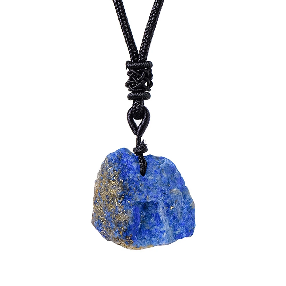 Natural Crystal Pendant Necklace for Protection Reiki Healing Quartz Stone Amulet with Rope Chain Spiritual Jewelry Gift for men - Image 11
