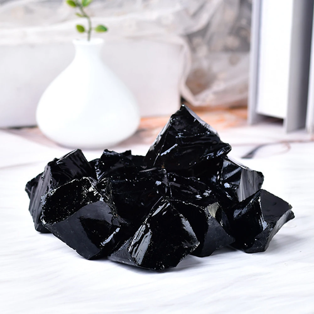 Natural Black Obsidian Raw Stone for Protection Healing Energy Fish Tank Decor and Bulk Home Decoration Ornament - Image 3