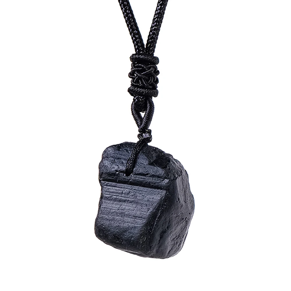Natural Crystal Pendant Necklace for Protection Reiki Healing Quartz Stone Amulet with Rope Chain Spiritual Jewelry Gift for men - Image 3