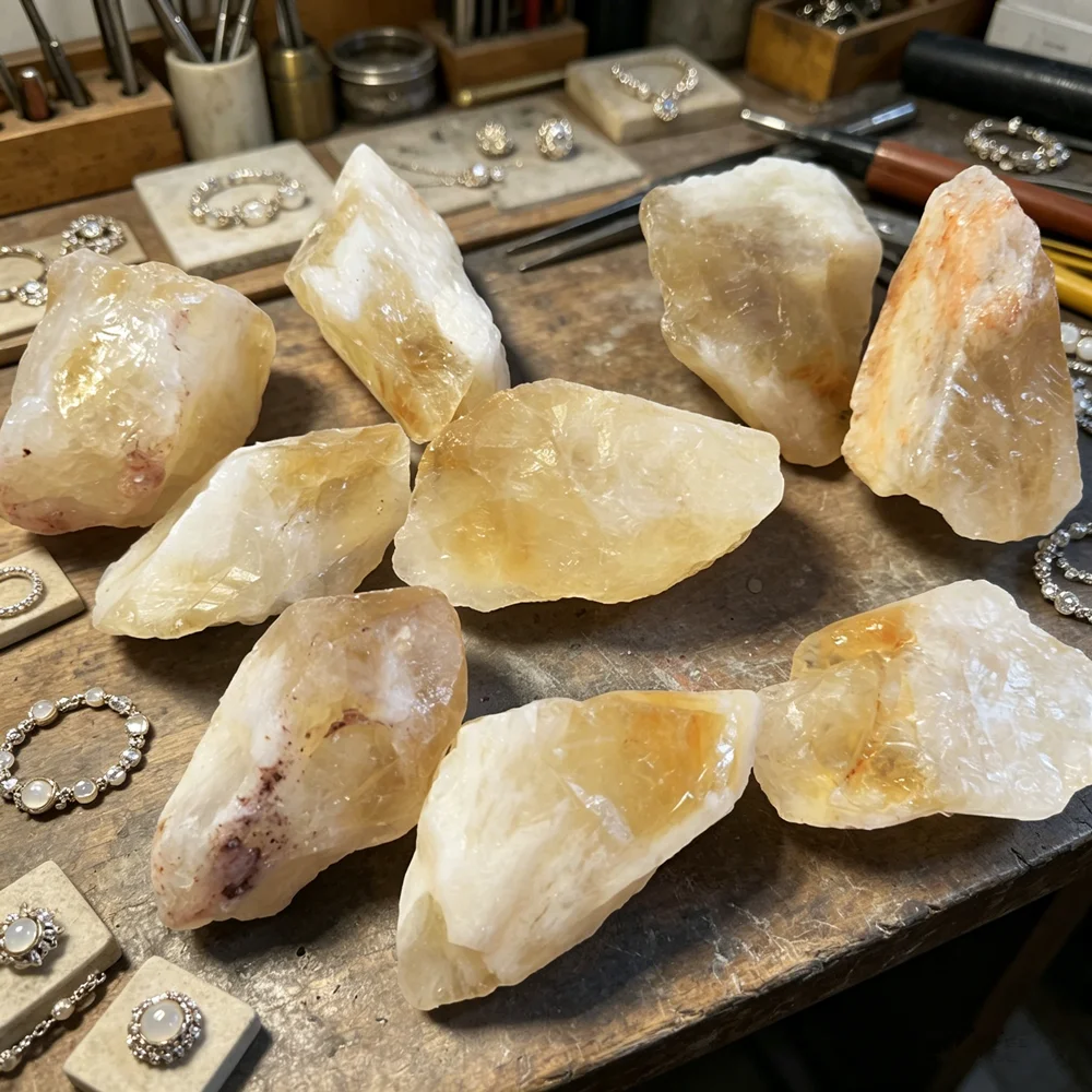 Natural Raw Citrine Healing Crystals for Jewelry Making Stone Mineral Specimen Collection Meditation Home Decoration Stone Gifts - Image 6
