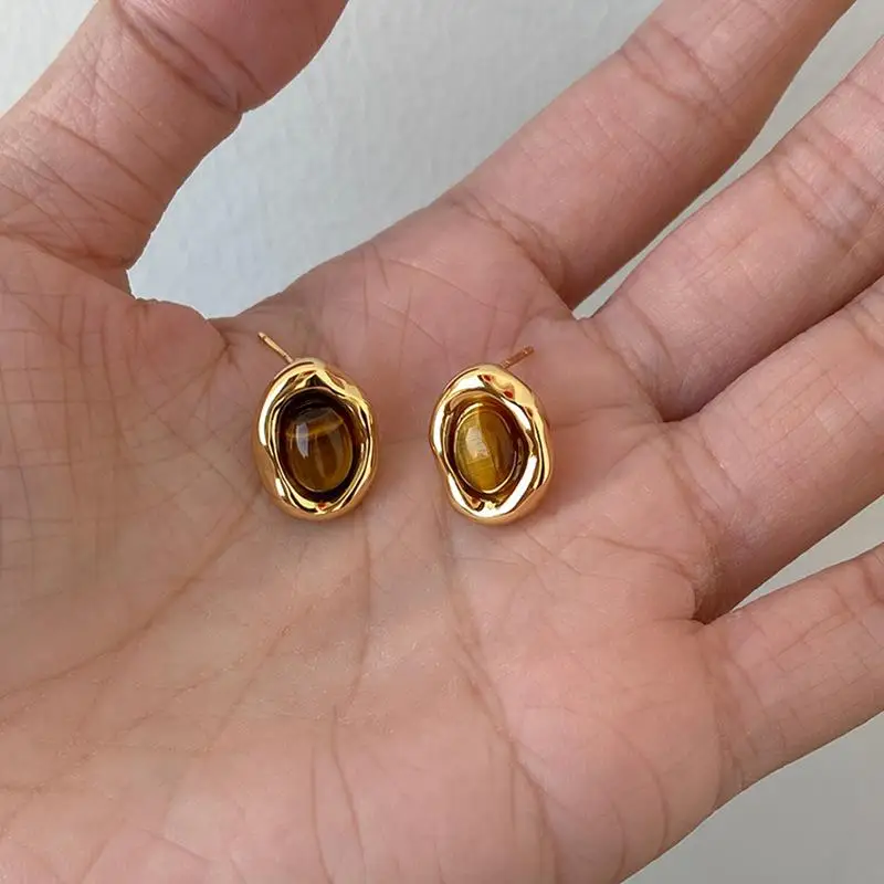 New Tiger Eye Stone Necklace Women's Fashion Jewelry Accessory Coffee Color Beads Jewelry Accessories - Image 6