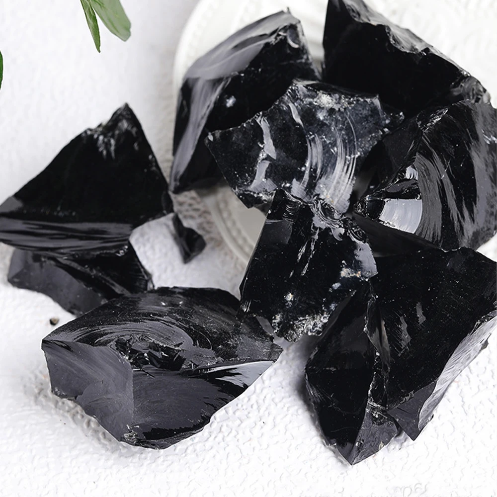 Natural Black Obsidian Raw Stone for Protection Healing Energy Fish Tank Decor and Bulk Home Decoration Ornament - Image 6