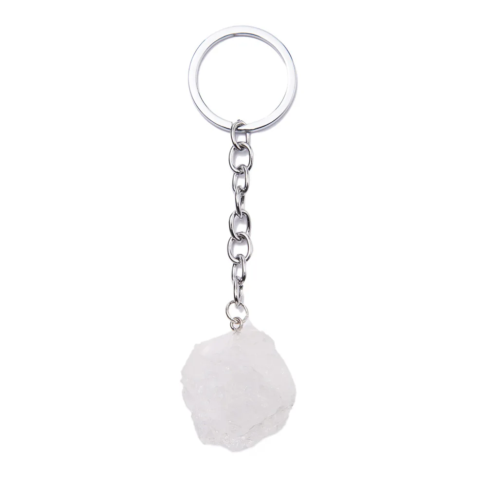 1-2cm Natural Raw Ore Keychain Gem Quartz Fluorite Citrine Amethyst Irregular Stone Pendants Charms Jewelry Making Accessorie - Image 7