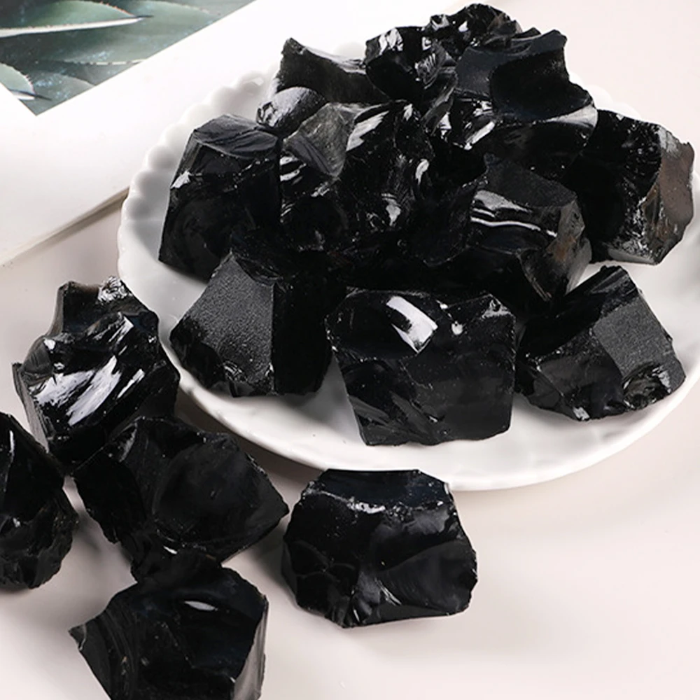 Natural Black Obsidian Raw Stone for Protection Healing Energy Fish Tank Decor and Bulk Home Decoration Ornament - Image 5