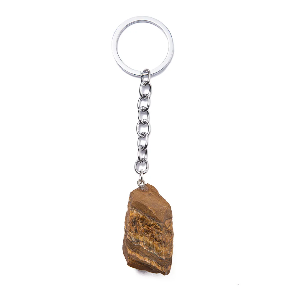 1-2cm Natural Raw Ore Keychain Gem Quartz Fluorite Citrine Amethyst Irregular Stone Pendants Charms Jewelry Making Accessorie - Image 9