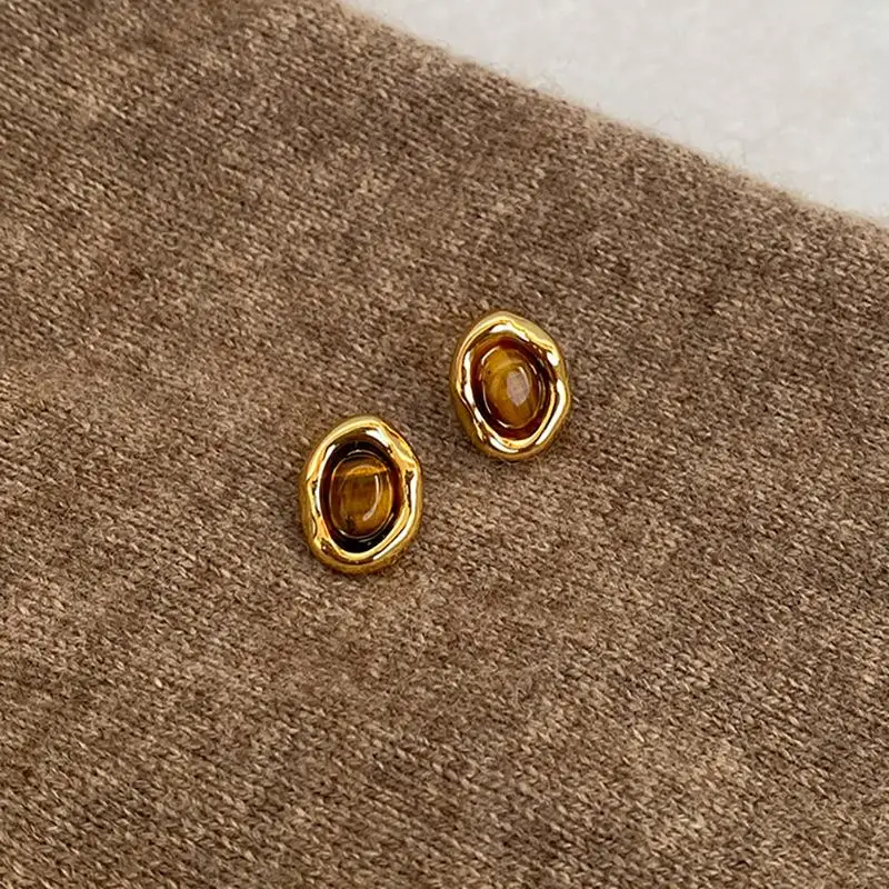 New Tiger Eye Stone Necklace Women's Fashion Jewelry Accessory Coffee Color Beads Jewelry Accessories - Image 7