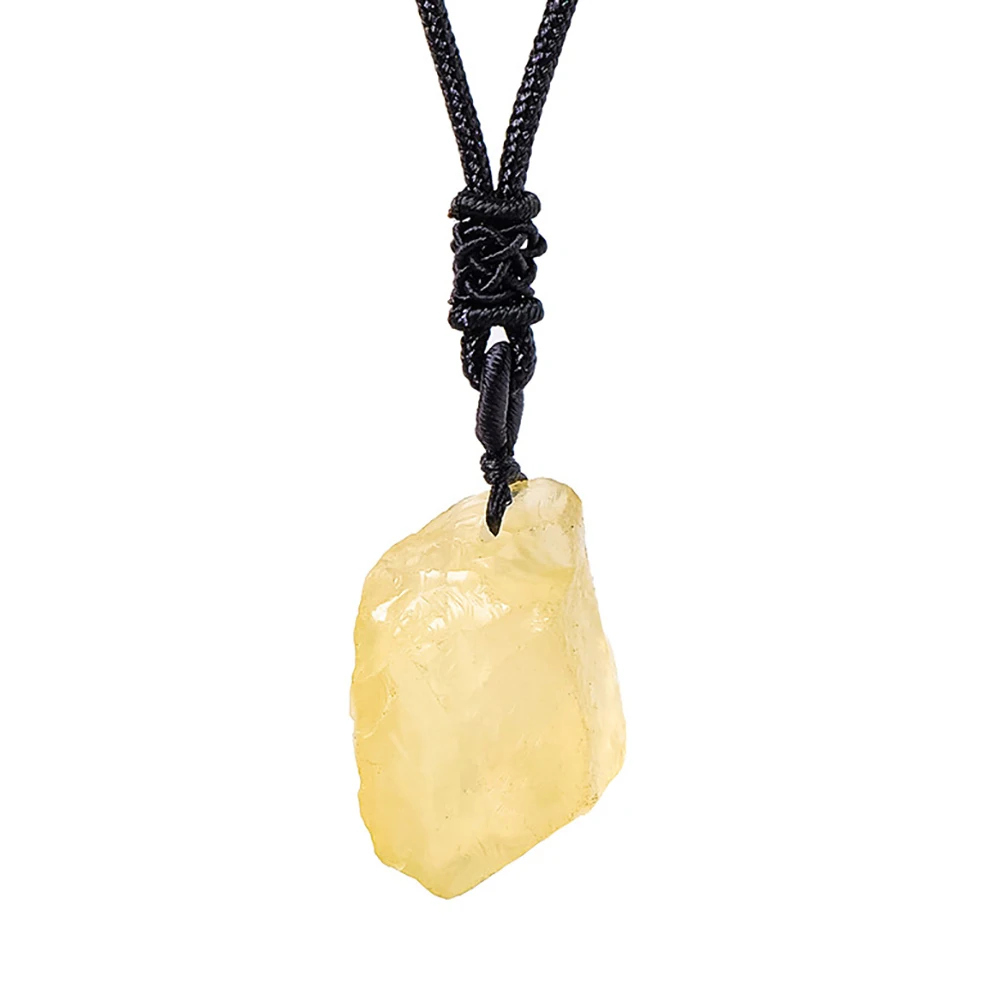 Natural Crystal Pendant Necklace for Protection Reiki Healing Quartz Stone Amulet with Rope Chain Spiritual Jewelry Gift for men - Image 7