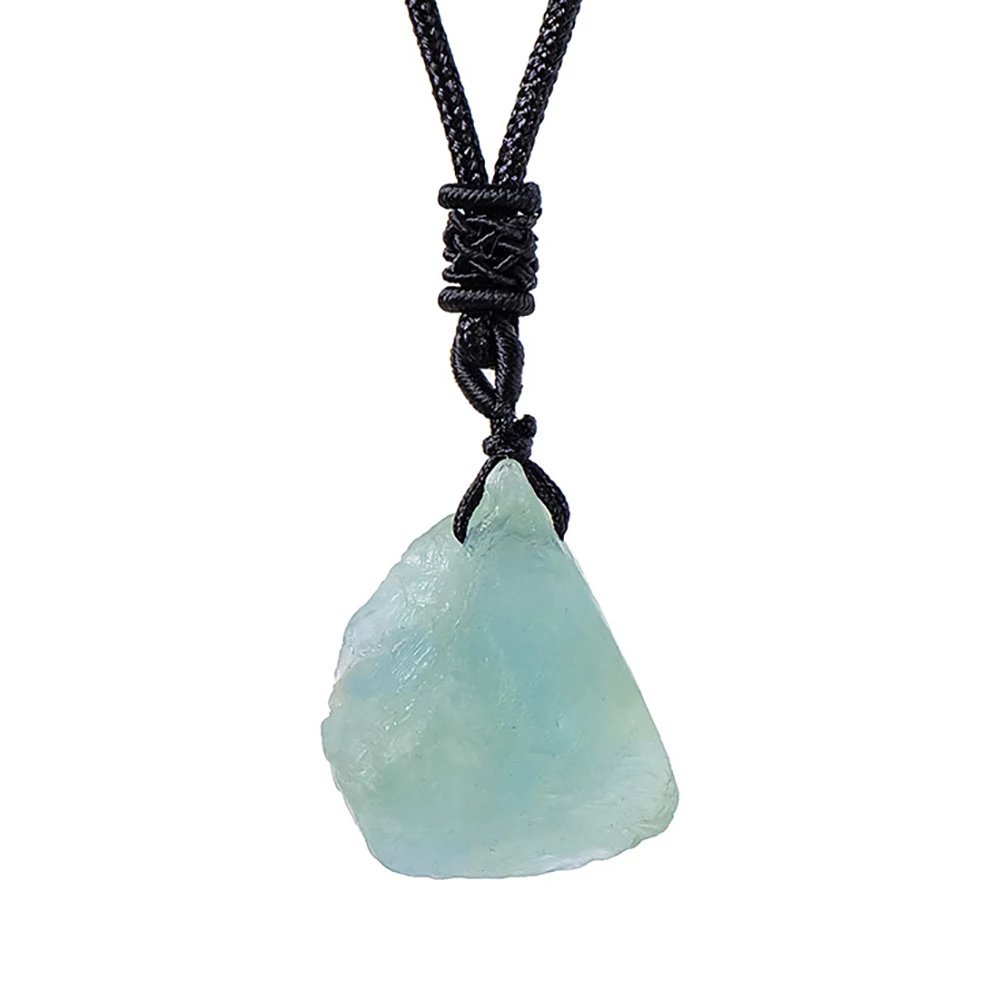 Natural Crystal Pendant Necklace for Protection Reiki Healing Quartz Stone Amulet with Rope Chain Spiritual Jewelry Gift for men - Image 14