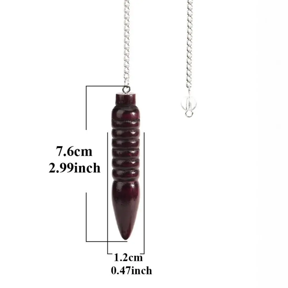 New Natural Wooden Pendulum for Divination Dowsing Egyptian Wood Pendulums Dowser with Chain Reiki Spiritual Pendulos - Image 7