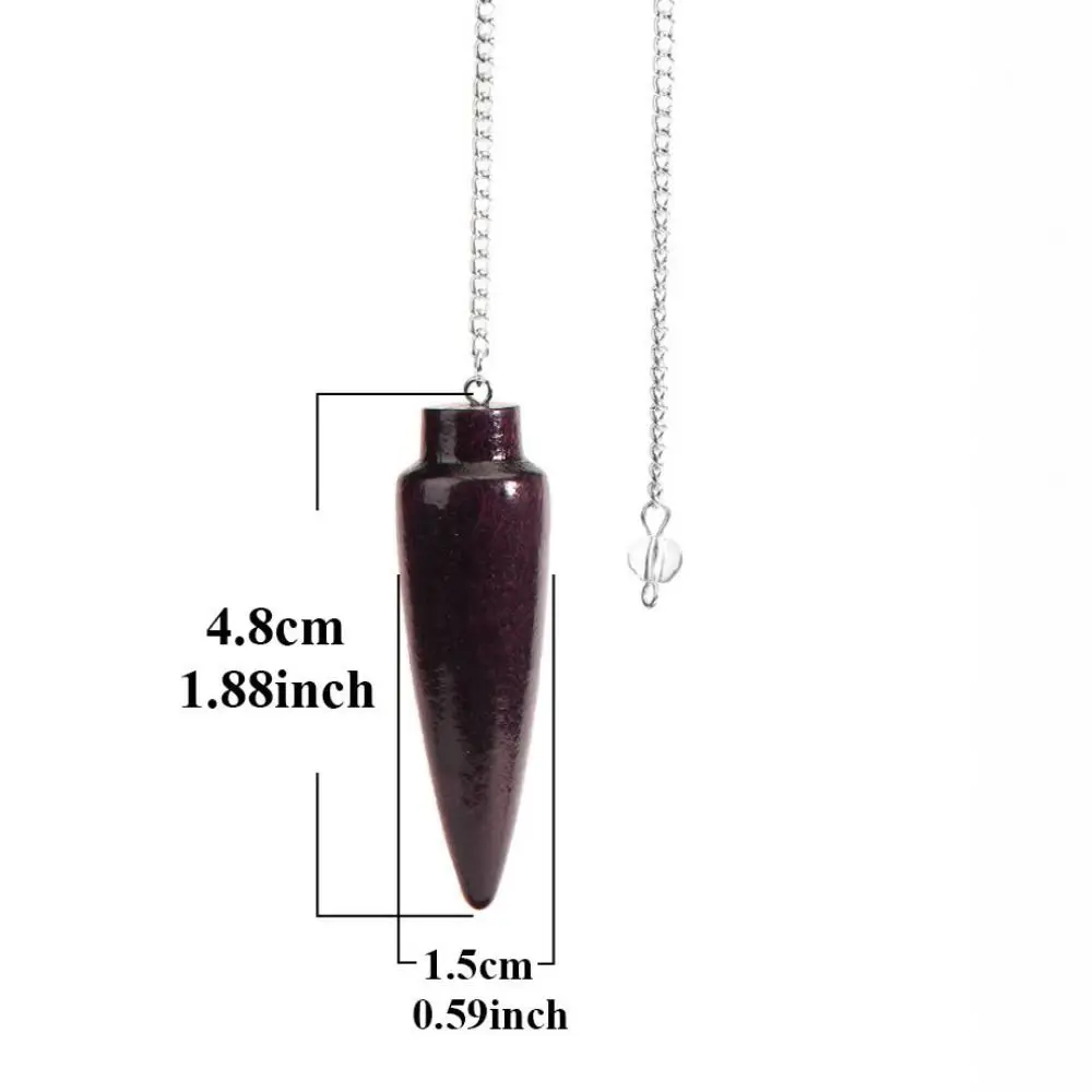 New Natural Wooden Pendulum for Divination Dowsing Egyptian Wood Pendulums Dowser with Chain Reiki Spiritual Pendulos - Image 9