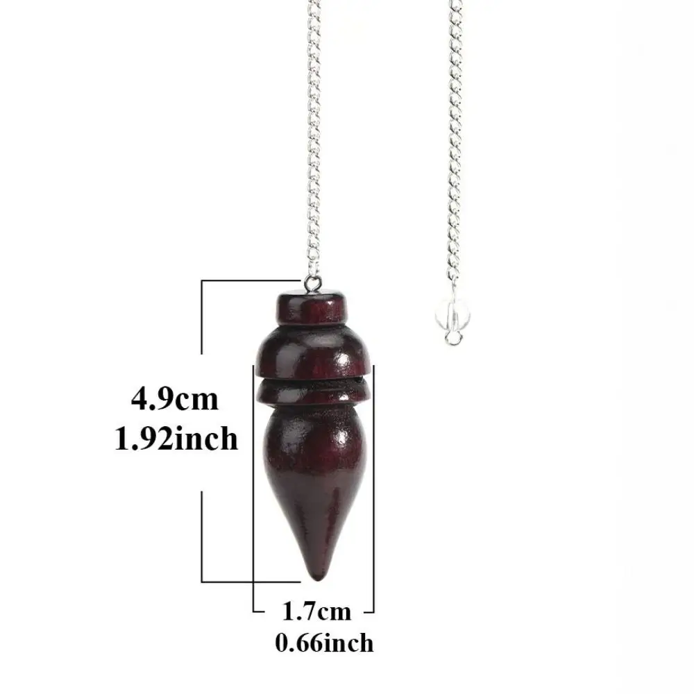 New Natural Wooden Pendulum for Divination Dowsing Egyptian Wood Pendulums Dowser with Chain Reiki Spiritual Pendulos - Image 8